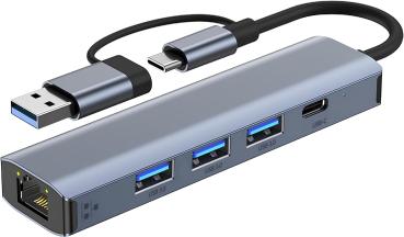 USB Hub 5-In-2 Multi-Port